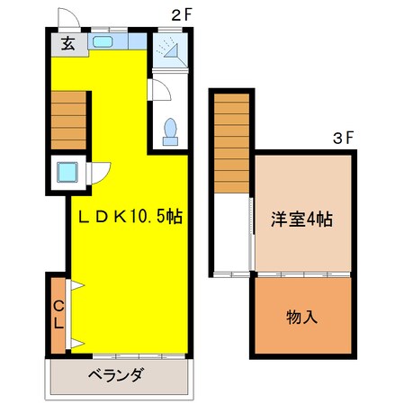 東武宇都宮駅 徒歩18分 2階の物件間取画像